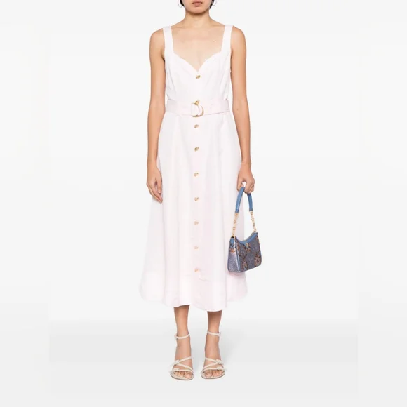 chinese dress ladies Etta Midi Dress-PASTEL PINK / 4 main image 1